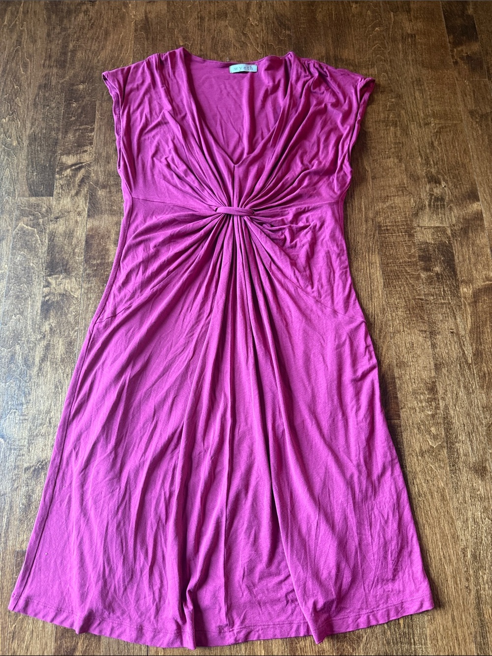 Wyeth by Todd Magill Fuchsia Twist-Front Midi Dress